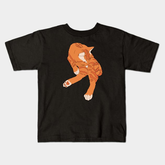 Orange Cat Energy Kids T-Shirt by Bloom With Vin